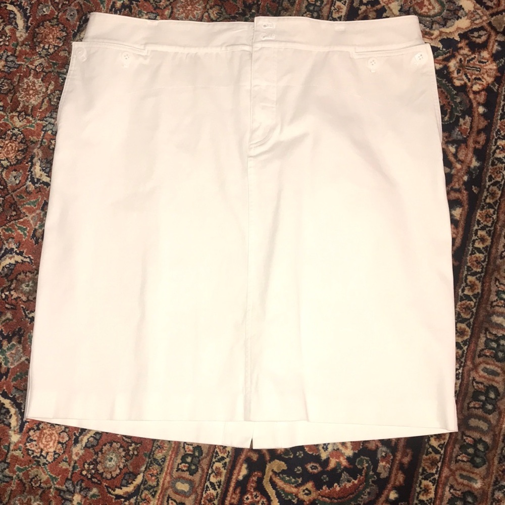 Ralph Lauren White Cotton Skirt